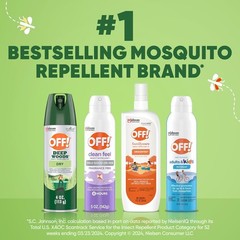 OFF! Deep Woods Bug Spray 25% DEET Mosquito Tick Repellent 4oz 2 Pack