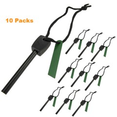 1-10 PCS Large Ferrocerium Rod Flint Fire Starter Camping Survival Lighter Kit