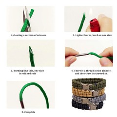 BUYGOO 14Pcs Paracord Stitching Set Stainless Steel Lacing Needles FID Knotter T
