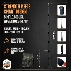 Tactical Hiking Stick with Integrated Survival Kit – Essential Camping Gear for