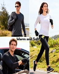 jopavo Gloves for Winter Men Women Windproof Water Resistant Black-XL, Black