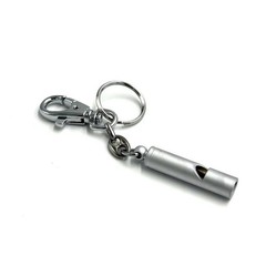 5 pc Metal Wilderness Survival Whistle Key Chain Durable Outdoor Safety Gear NEW