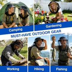 2-Pack Mosquito Head Net, Ultra Large & Breathable Bug Net | Insect, Fly & Bee P