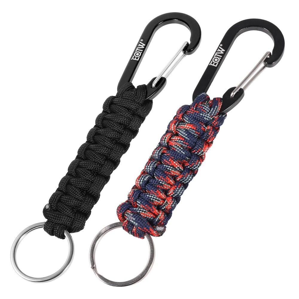 Paracord Keychain for Men Women Paracord Carabiner Backpack Keychain with Alu…
