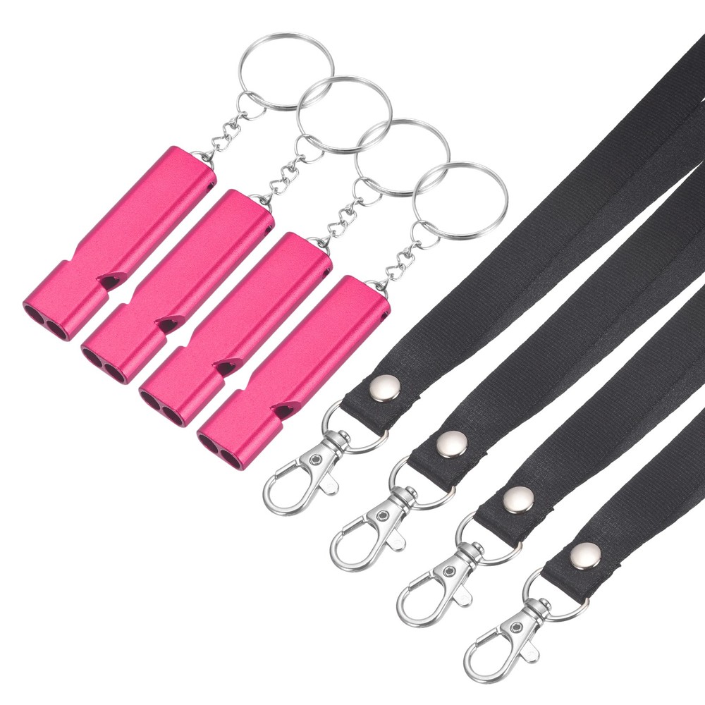 Emergency Whistle, 4 Pcs & Rose Red – Fitting for (Outdoor Camping/Hiking)