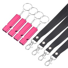 Emergency Whistle, 4 Pcs & Rose Red – Fitting for (Outdoor Camping/Hiking)
