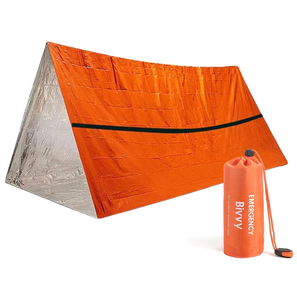 Emergency Tent with Signal Whistle, Emergency Sleeping Bag, Survival Sleeping Bag, Survival…