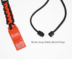 Detachable S.O.L. Howler Whistle «Break-Away» 550 Paracord Lanyard! EDC/Sports
