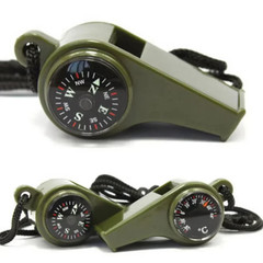 3In1 Outdoor Emergency Whistle with Compass, Thermometer, Outdoor Whistle, Conve