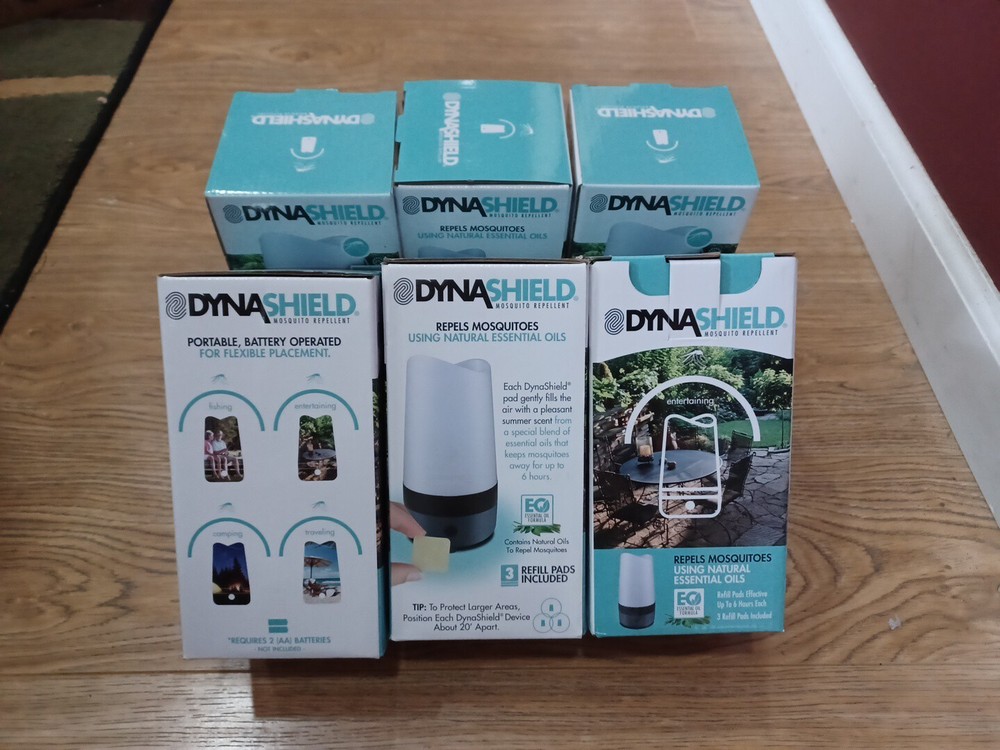 6x Dynashield Non Pesticide Portable Battery-Operated Mosquito Repellent Device