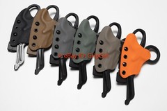 Black Trauma Shears and Orange Kydex Sheath Holster EMT TCCC Medic Gear EDC