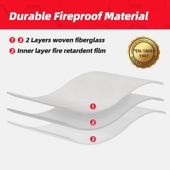 Fire Blanket 6-Pack, 40″x40″ Home/Kitchen/Car Safety, Emergency