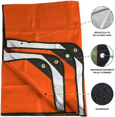 Arcturus Insulated Tarp, Reusable Heavy Duty Thermal Survival Blanket – 60x82in,