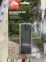 Ozark Trail Magnesium Bar with Striker,+ Led Splinter Remover+commando Saw