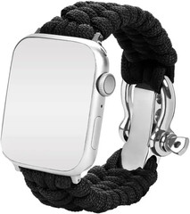 Apple Watch Paracord Survival Bracelet with Stainless Steel Clasp Works with App