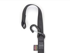 1.5in x 6.5ft Ergonomic Locking Ratchet Soft-Tye Straps with Heavy Black/Black