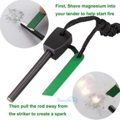 Magnesium Fire Starter Flint Steel Striker Ferro Rod Firesteel Camping Lighter