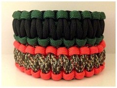550 Paracord Bracelet – Solomon Bar/Cobra Weave (Double Core)