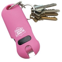 SMART Stun Gun WOMEN Pink Flashlight QUICK RELEASE battery meter RECHARGEABLE