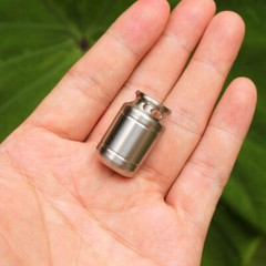 Titanium Waterproof Container Gas Tank Survival Pill Box Keychain Seal EDC Gifts
