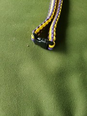 NEW- Neck Lanyard w/break-away clip-Handmade- Paracord 550- Purple/ Yellow – 30″