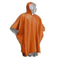 Reusable Mylar Thermal Blanket Poncho Emergency Survival Rain Camping Gear 1/2PC