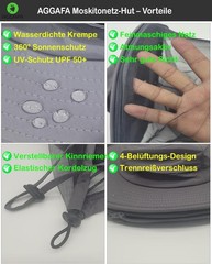 UPF 50+ Mosquito Head Net Hat – Versatile Protection for Gardeners & Adventurers