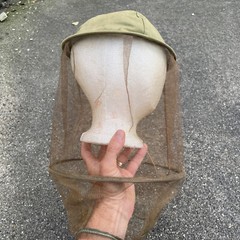 VIntage Military Hoop Mosquito Netting Hat Made Hong Kong