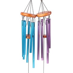 1Pc Classic 6 Tubes Aluminum Pipe Wind Chimes With Hook And Wooden Hanging Tag