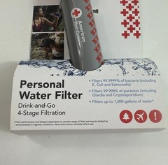American Red Cross 4-Stage Personal Water Filter 99.99% Filtration BPA-Free