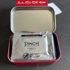 Pinch Provisions How to Be a Happy Camper 12-Piece Camping Kit Red Tin