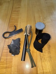 Hand Forged Flint And Steel Antler Ferro Rod XL English Flint Charcoth USA Made