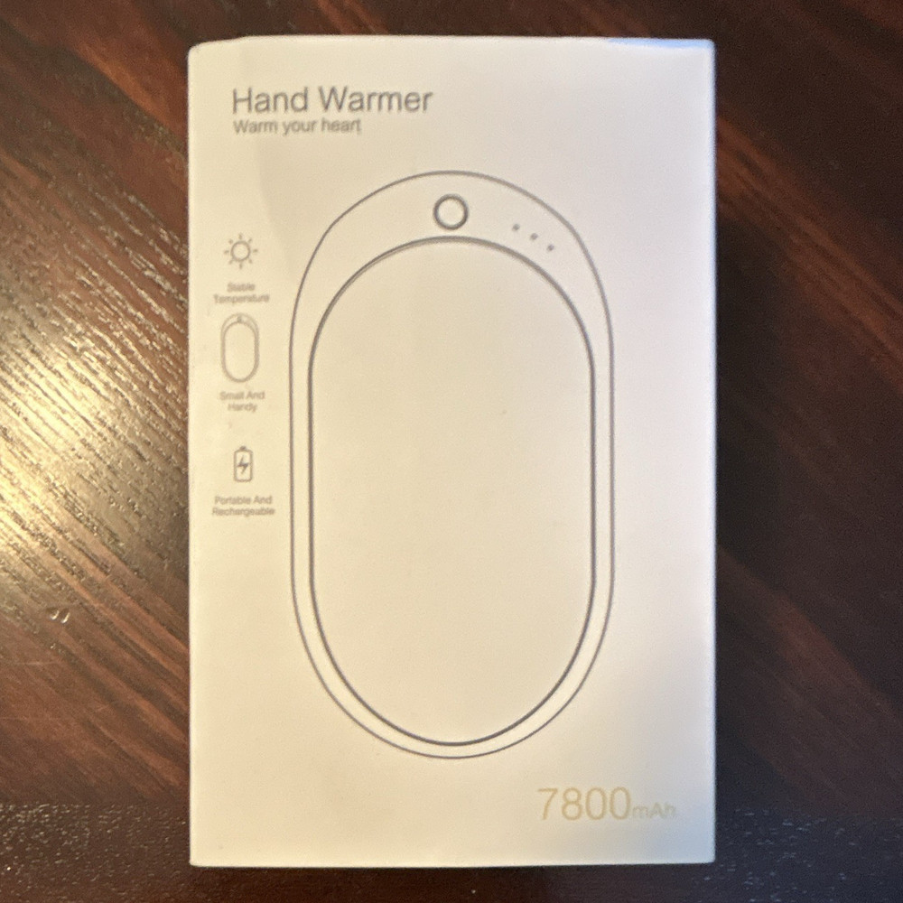 A8 ZLS-A8 Rechargeable Portable Electric Hand Warmer 7800mAh White 92°F