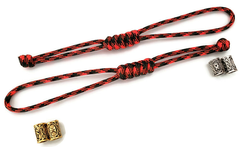 Paracord Lanyard/Keychain 550 (Org. B. Cam) Nordic Runes – 3 Variations (2 Pack)