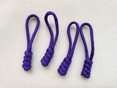 3 sets of 550 Paracord Zipper Pull Snake Knot (total of 12) Customer Colours