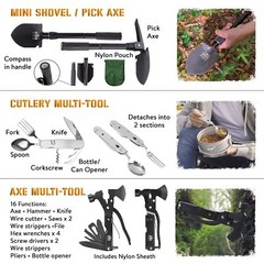 Survival Kit, 265 Pcs, First Aid Kit, Bug Out Bag, Hiking Gear Essentials, Em…