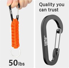 Paracord Keychain for Men Women Paracord Carabiner Backpack Keychain with
