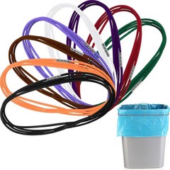 8 Pieces Elastic Trash Can Rubber 8 Count (Pack of 1), 8 different colors