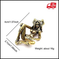 Brass Beauty Girl Knife Beads DIY Paracord Woven Lanyard Pendant Charm