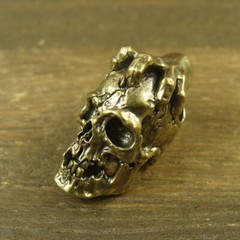 Brass “Skull” knife Lanyard Bead Paracord beads crafted for EDC gear XLH017