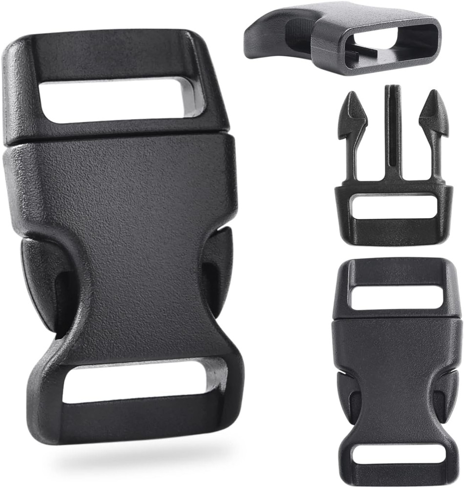 60 Pack 5/8″ Paracord Clips, Curved Paracord Buckles, Plastic Side Release Buckl