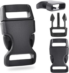 60 Pack 5/8″ Paracord Clips, Curved Paracord Buckles, Plastic Side Release Buckl