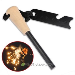 Ferro Rod Fire Starter Survival FireSteel w/lanyard &striker/scraper EDC-US Ship