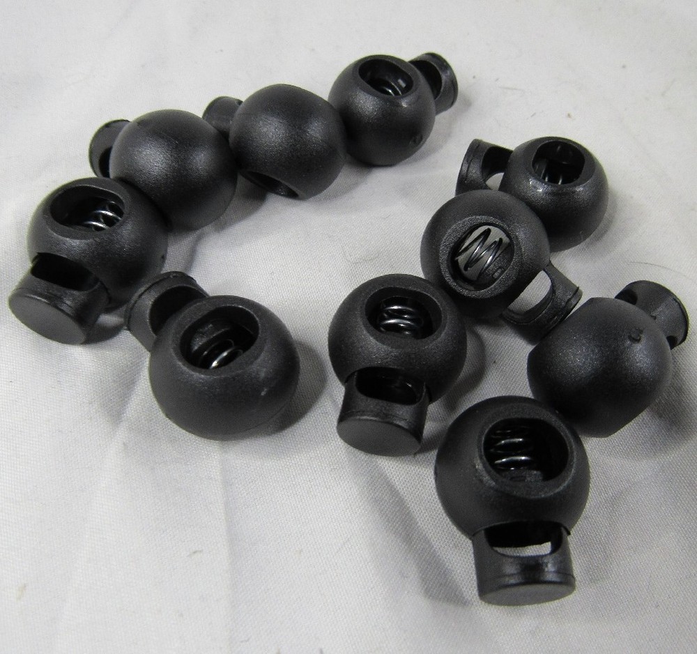 10pcs #1 Black Paracord Ball Lock