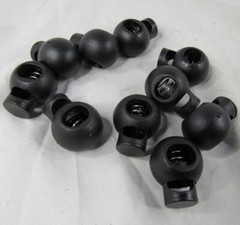 10pcs #1 Black Paracord Ball Lock