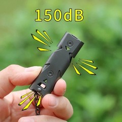 Double Pipe Whistle Pendant Keychain Decibel Portable Emergency Camping Tool