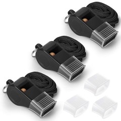 Whistle with Lanyard and Mouth Grip, Super Loud Sports Whistles, Perfect for …