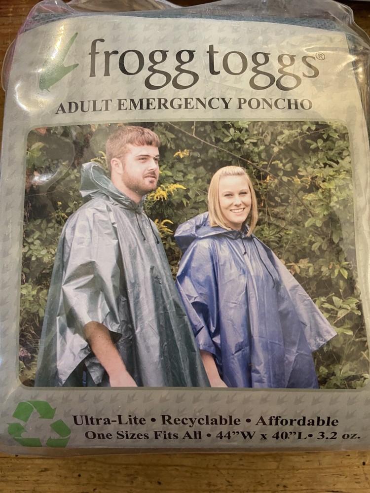 Frogg Toggs Purple Adult Green Ultra Lite «One Size Fits All» 44″W x 40″L NEW