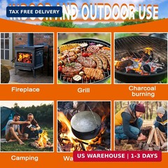 E500 Fire Starter – Natural Fire Starters for Fireplace, Campfires, Chimney, BBQ