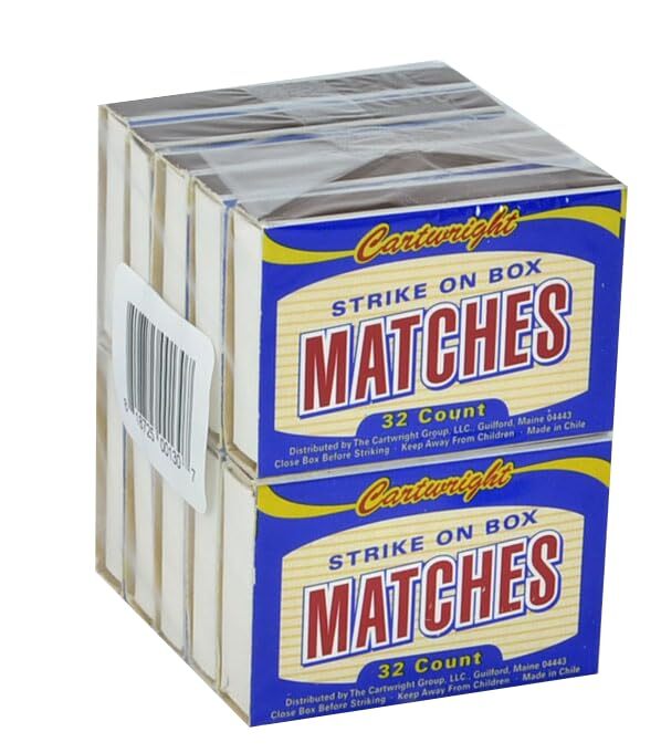 Cartwright, Strike On Box Pocket Matches, Premium Quality, 32 Count, for Fire…